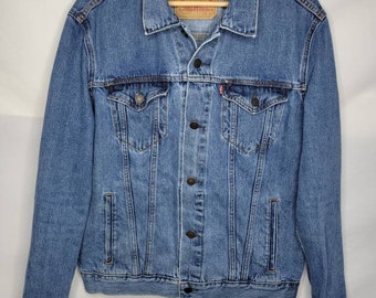 Levi's Men's Trucker Denim Jean Jacket Size Large Button Up Blue