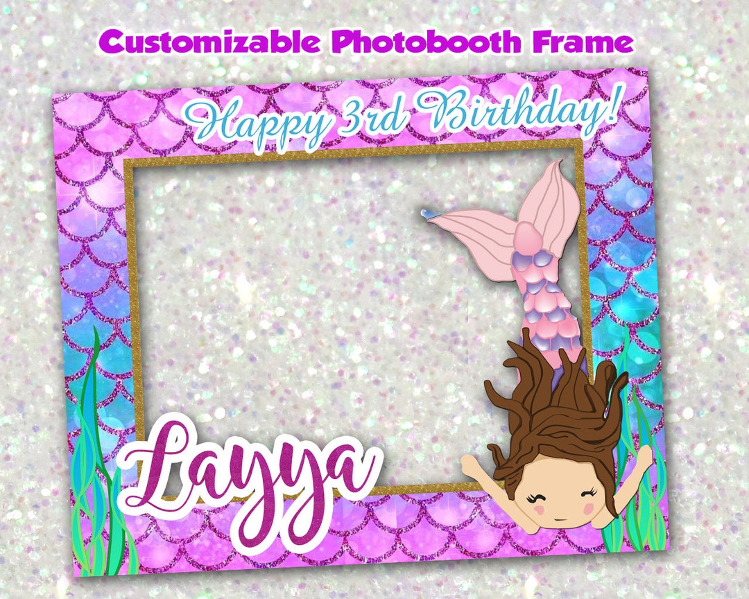 Personalised Mermaid Photobooth Frame Etsy