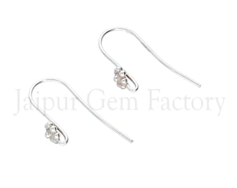 Alambres para pendientes de plata de ley 925, ganchos para pendientes de 26 x 11 mm / precio por par