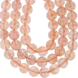 7mm Sunstone Round Beads | 15&quot; Strand | AA Quality