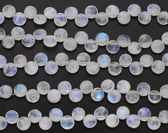 Faceted Trillion Shape 8 Inches Strand Size 8mm Side Drilled Multi Moonstone