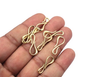 Sterling Silver S-Hook Clasp (21x8 mm) - Jewelry Findings, Sold by 2