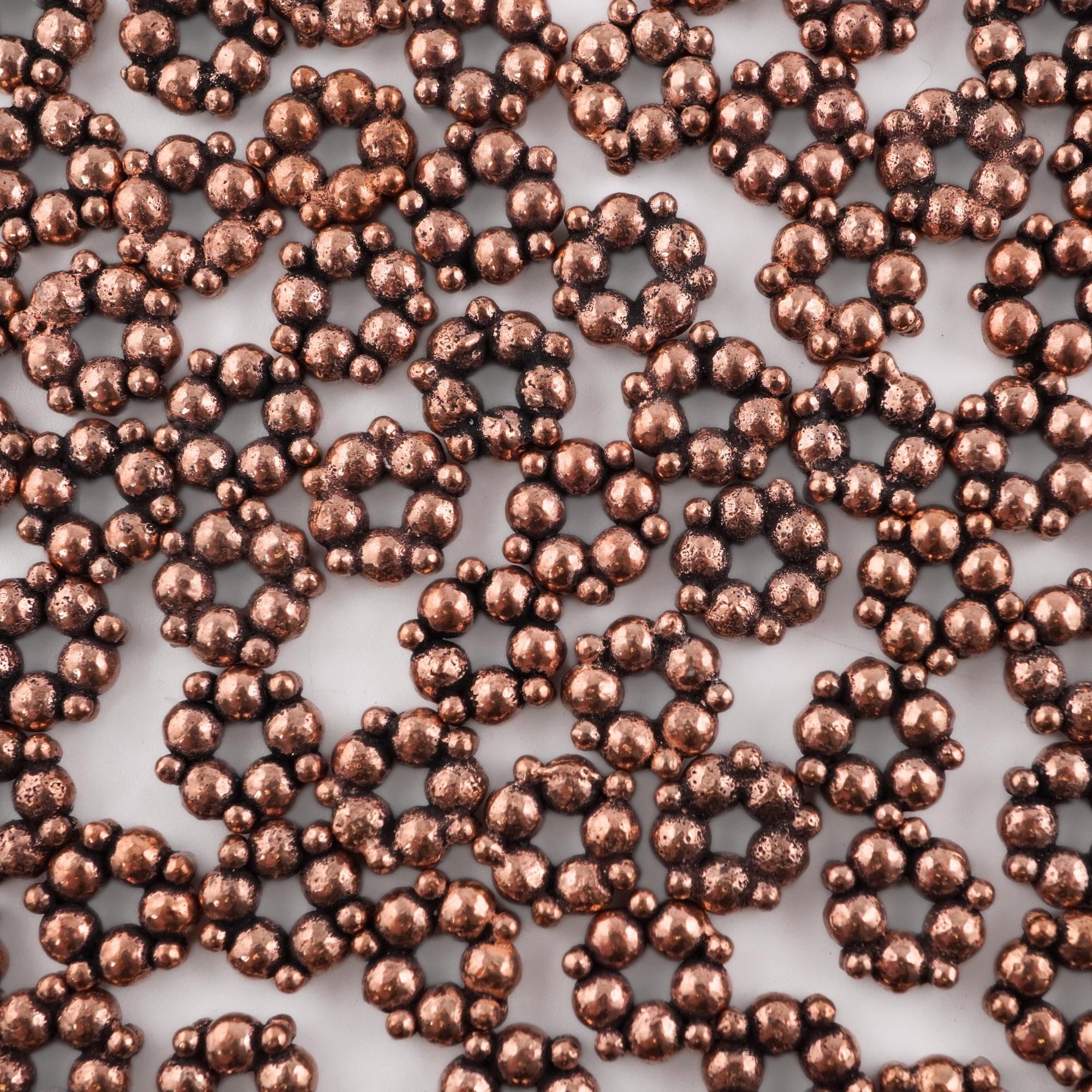 1000 Perles Entretoises Anciennes En Cuivre – Forme Marguerite 4 Mm – C309C – Neuf