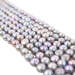 6 MM Beautiful Peacock Near Round Freshwater Pearls Beads Jewelry Making Craft Supplies, High Luster Freshwater Peacock Pearl Beads