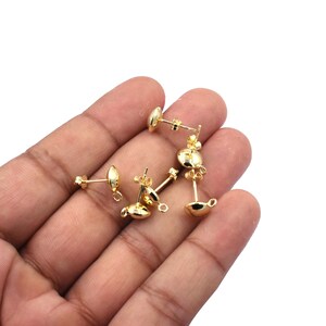 Sterling Silver Saucer Post Earring with Open Loop (6mm) - 2 Pairs