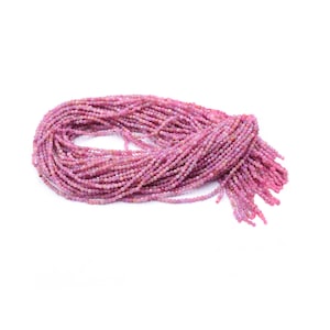 Pink Tourmaline 2.5 MM Faceted Rondelle Shape Beads Strand