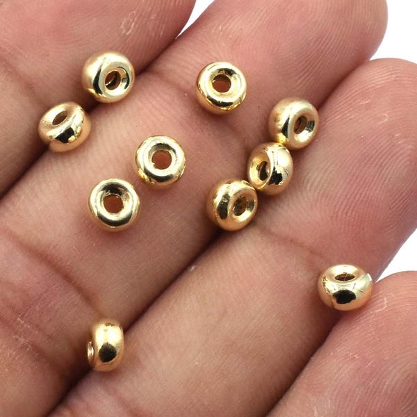 Heishi 5 mm Sterling Silver Spacer Sold by 5 Pcs
