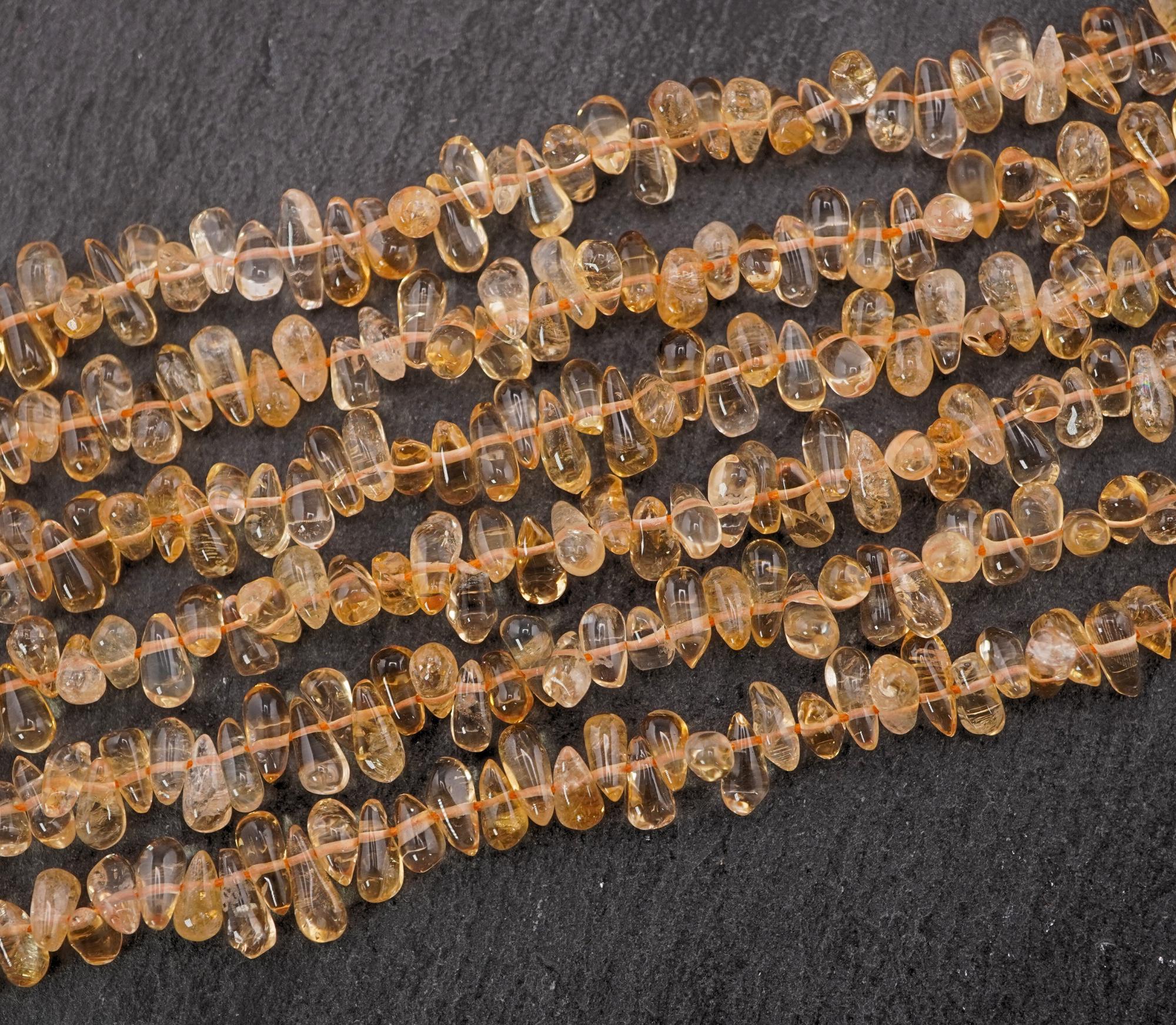 Genuine Citrine Beads Real Crystal Beads No Heated Citrine