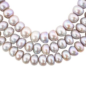 Gray Potato Freshwater Pearl Beads: Jewelry Making Supplies, 16 Inch Strand