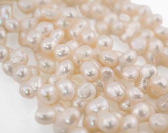 AA 7-8mm Whte Button Freshwater Pearls,2mm,3mm Large Hole, Rondelle Pearl Beads Strand,loose AA 7-8mm Whte Button Freshwater Pearls,2mm,3mm Large Hole, Rondelle Pearl Beads Strand,loose