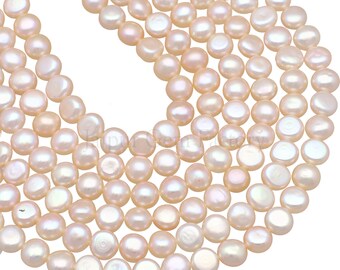AA 6-7mm Pink Peach Color Coin Pearl