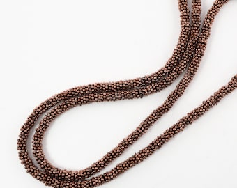 Antique Copper Daisy Spacer Beads: 4mm Round Metal Beads, 500 Pcs