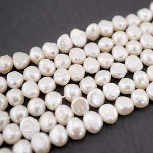 7 x 5 MM White Baroque Freshwater Pearls Beads Jewelry Making Craft Supplies