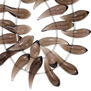 Smoky Quartz Fancy Plain Beads, 19x7-26x8 mm.