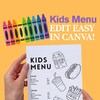 Editable Kids Menu Design, Template Design, Menus, Kids Activity Menu ...