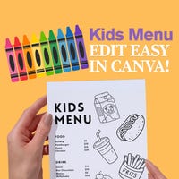 Pretend Play Menus, Pretend Restaurant Menus, Kids Play Menus, Kitchen ...