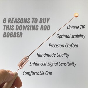 Copper Dowsing Rod Bobber with Onyx Crystal image 2