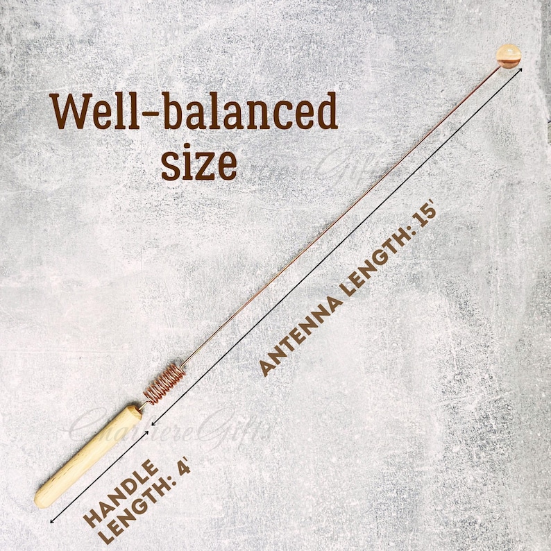 Copper Dowsing Rod Bobber with Onyx Crystal image 5