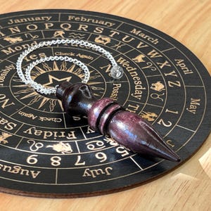 Egyptian Wooden Dowsing Pendulum - Best Divination Pendulum - Healing Dowsing pendant - Handmade Wood Pendulum - Dowsing Board