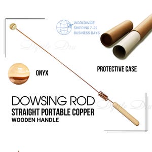 Copper Dowsing Rod Bobber with Onyx Crystal image 8