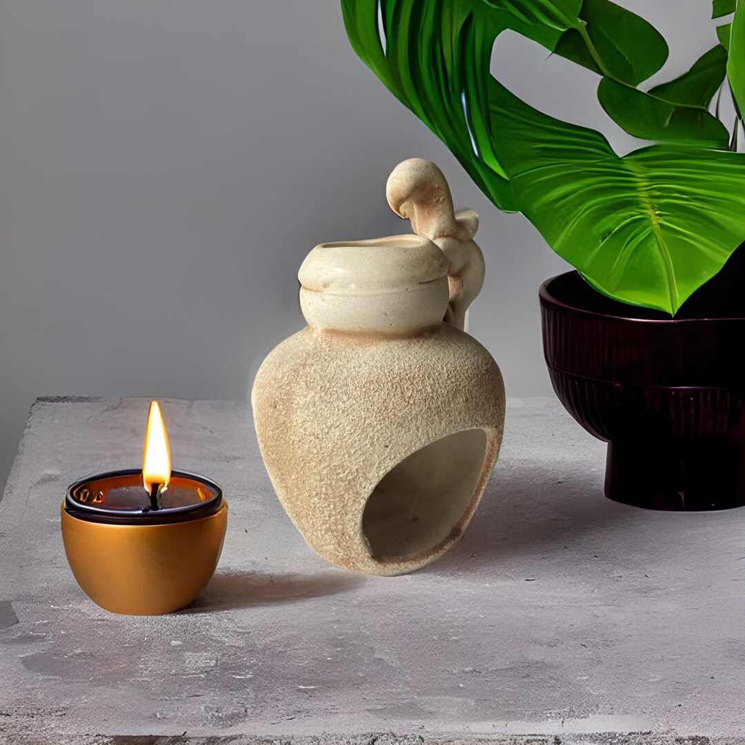Clay Sculpure Scent Burner | Fragrance Lamp Aroma Oil Diffuser ...