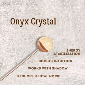 Copper Dowsing Rod Bobber with Onyx Crystal image 4