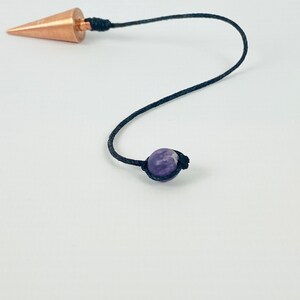 Big Solid Pure Copper Dowsing Pendulum Best Conical Pendulum for Dowsing Amethyst Healing Dowsing pendant Handmade Cone Metal Pendulum 画像 2