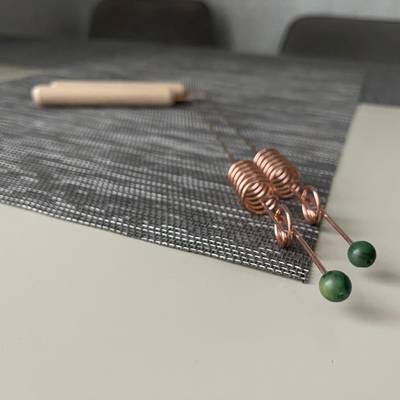 Roman Divination Rods 2 Jade Copper Dowsing Rods With Jade Tip | Pair of Divining Rods ...