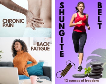 Back Pain Relief Belt | Shungite Belt | Biowarming Bandage | Massage Belt | Back Support |  Stress relief | Pelvic pain | Back Brace