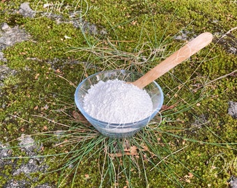 Polvo de arcilla blanca (50-200 g, 1,7-8 oz), 100 % natural | Arcilla de caolín | Arcilla natural de caolín blanco para mascarillas y limpiador facial