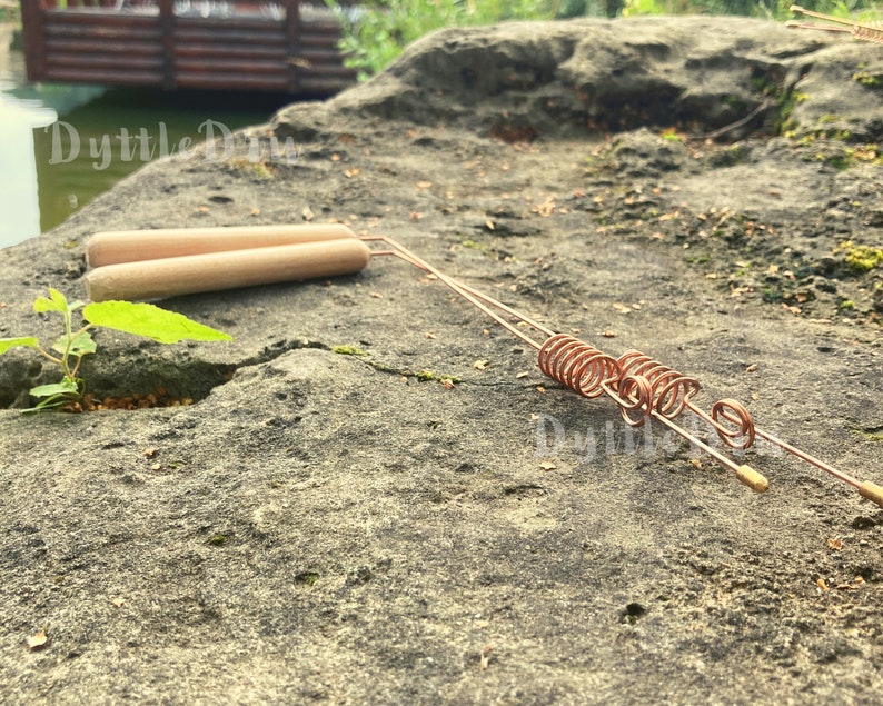 2 Copper Dowsing Rods With Double Resonator Pair of Divining Etsy