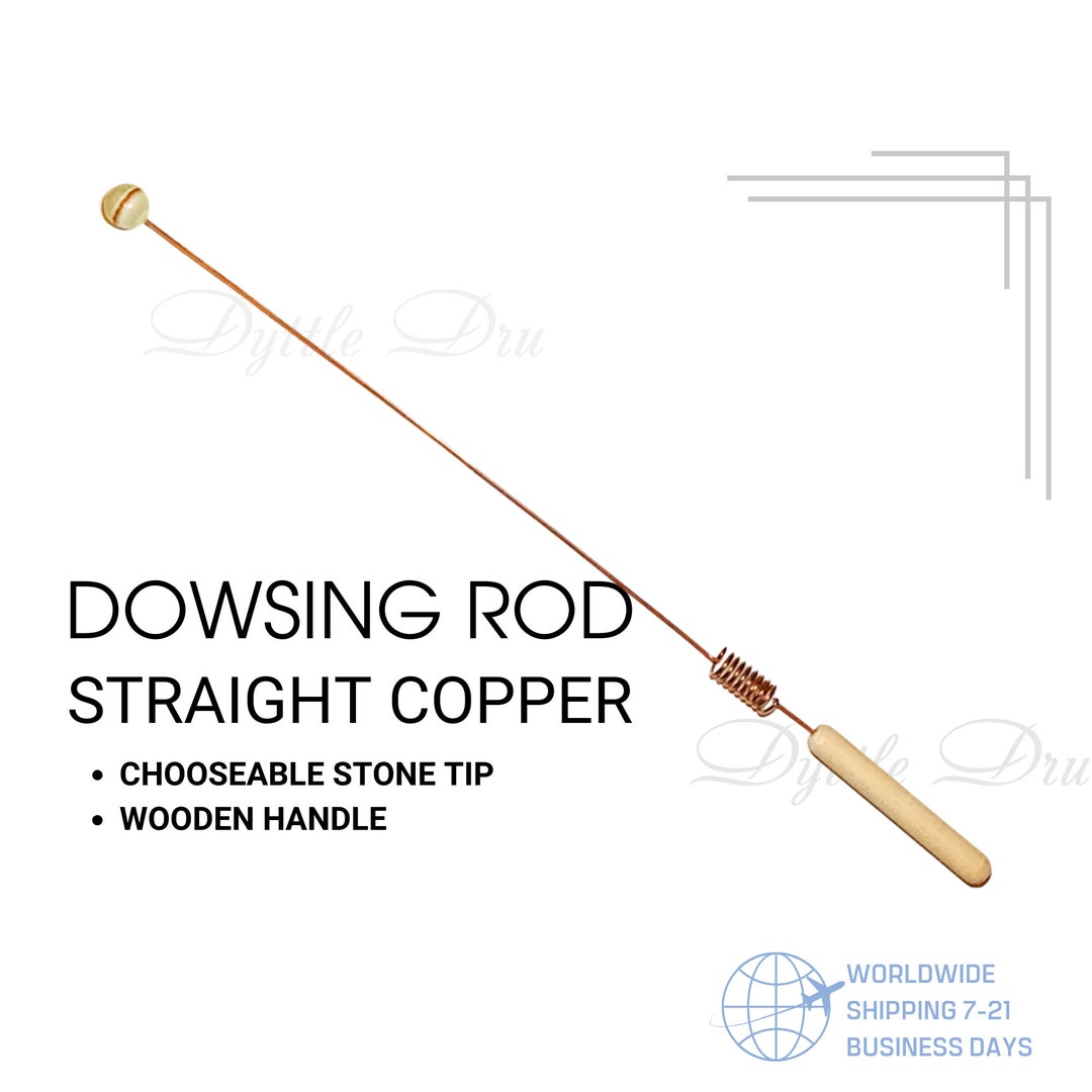 Copper Dowsing Rod Bobber With Onyx Tip Amethyst Tip Portable Divining