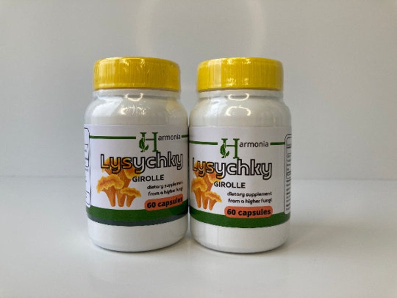 120 Capsules Chanterelle Mushroom Girolle Fungus Mushroom Etsy