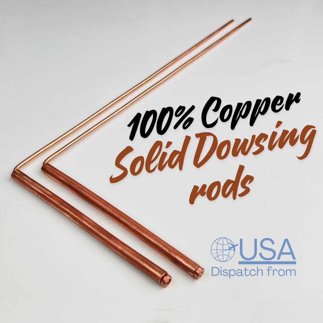 Dowsing Rods Handle USA 2 Pure Copper Dowsing Rods With Copper Handles - Solid Copper ...