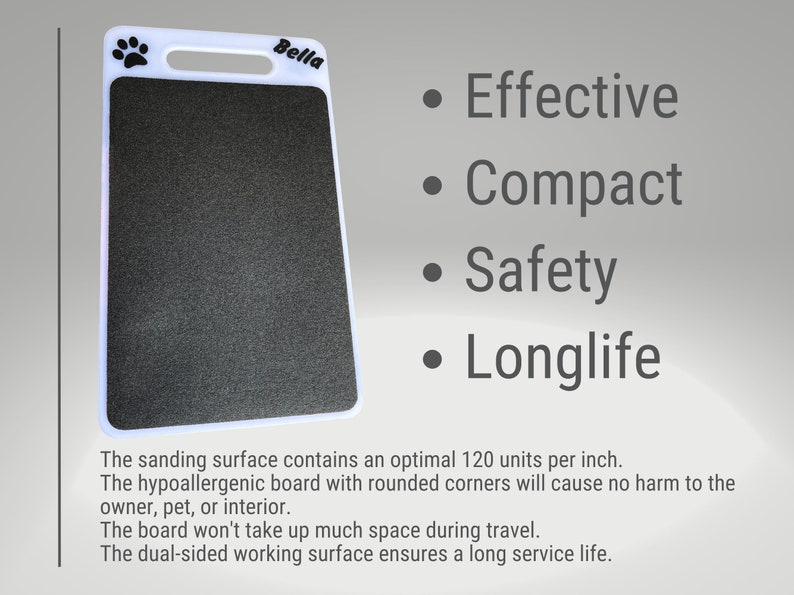 Doublesided Nail Grinding Board for Dogs Dog Nail Scratchpad Size 10