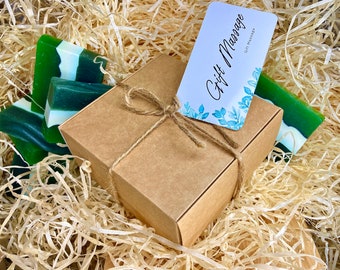 Gift for Grandma - Clay Essence Trio:  Natural Soap Set in Gift Box