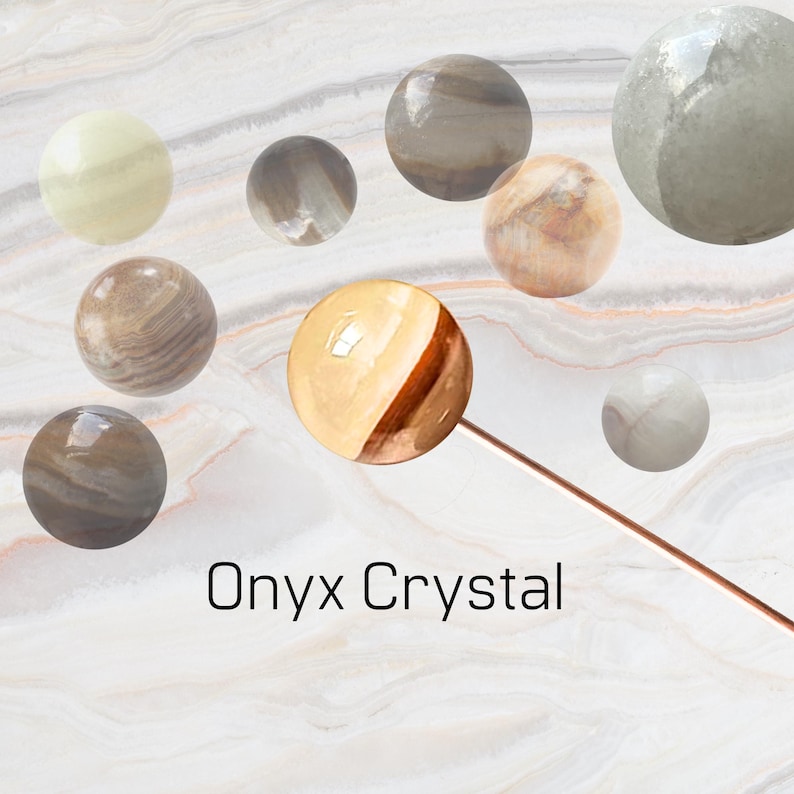 Copper Dowsing Rod Bobber with Onyx Crystal image 3