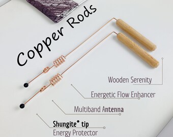 Professional Copper Dowsing Rods - High Sensitivity Swivel Design - 1 Pair