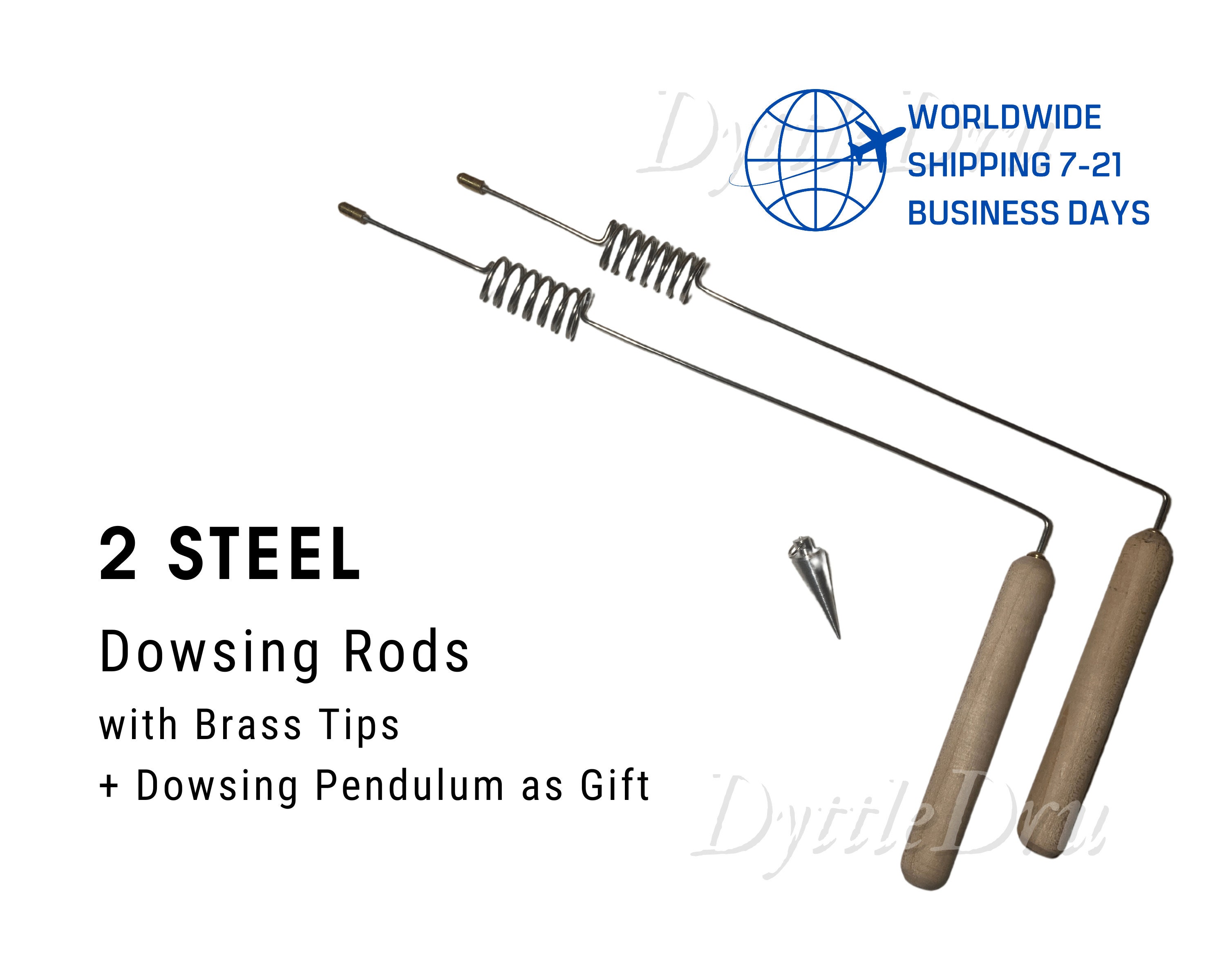 2 Dowsing Rods With Resonator Gift Dowsing Pendulum Pair of - Etsy