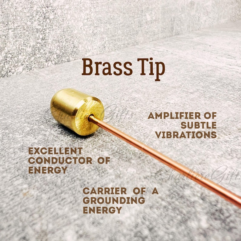 Spiritual Rods Copper Dowsing Rod Bobber With Brass Tip | Portable Divining Rod ...
