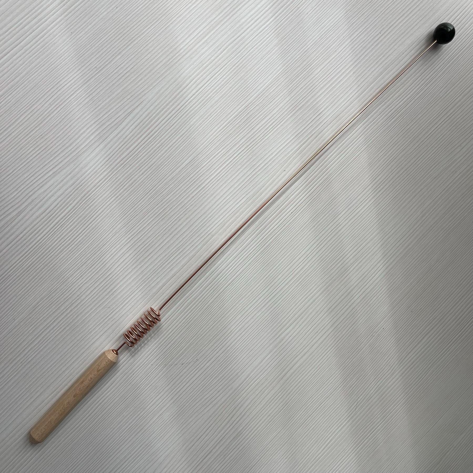 Copper Dowsing Rod Bobber With Serpentine Crystal | Biotensor | Dowsing ...