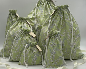 Oriental Spring - Cotton Drawstring Bags