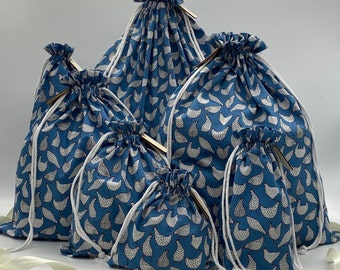 French Hens - Cotton Drawstring Bags