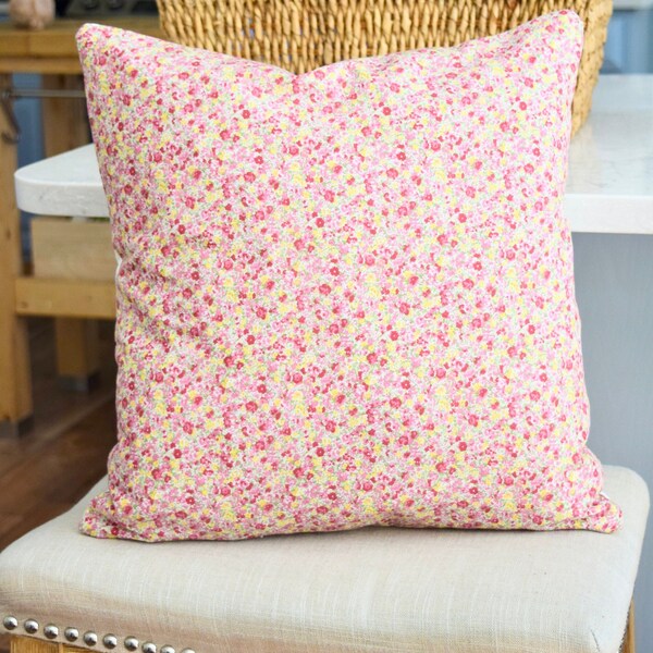 Pink Floral Pillow Etsy