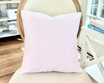 Pink Polka Dot Pillow Cover: 16" Spring Decor