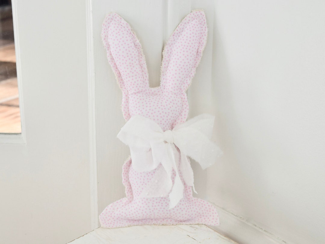 Pink Polka Dot Fabric Bunny: Cottage Easter Decor - Etsy