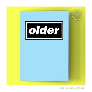 Oasis birthday card - Older Oasis logo - Liam Gallagher card - Noel Gallagher card - Card for 90s music fan - Rock n Roll card