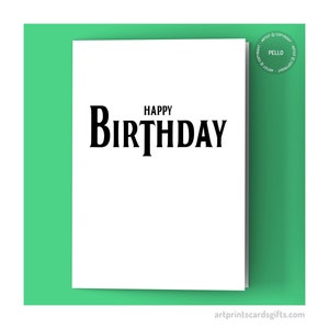 Beatles birthday card - The Beatles - Card for music fan - Beatles logo - Rock n Roll card