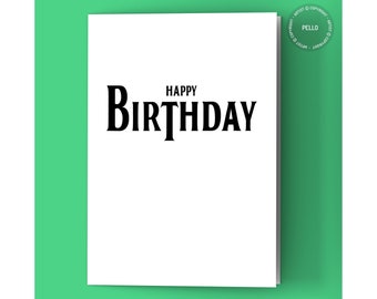 Beatles birthday card - The Beatles - Card for music fan - Beatles logo - Rock n Roll card