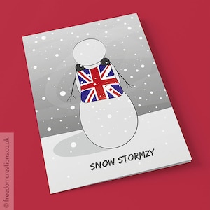 Stormzy Christmas Card – Snow Stormzy, Grime, Rap, Christmas card for Stormzy fan